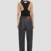 Split tanktop in zwart