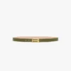 Standaard Dorian-riem in glad kaki leer Standaard Dorian-riem in glad kaki leer