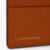 The Victoria-kaarthouder van gebrand oranje generfd leer