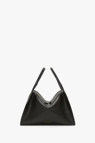 The Victoria Plié-tas in zwart leer