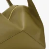 The Victoria plia-tas van cactusgroen leer