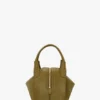 The Victoria plia-tas van cactusgroen leer