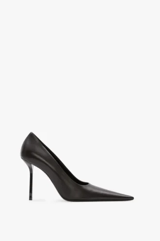The Victoria stiletto pump 100 in zwart leer