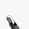 The Victoria stiletto slingback 100 in zwart leer