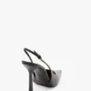 The Victoria stiletto slingback 100 in zwart leer