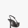 The Victoria stiletto slingback 100 in zwart mesh