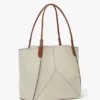 The Victoria-tasse, groot, in ivoorkleurig canvas