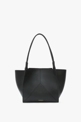 The Victoria-tote in zwart leer The Victoria-tote in zwart leer