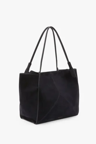 The Victoria tote large in marineblauw suède