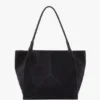 The Victoria tote large in marineblauw suède