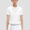 Top met polokraag in wit Top met polokraag in wit