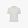 Top met polokraag in wit Top met polokraag in wit
