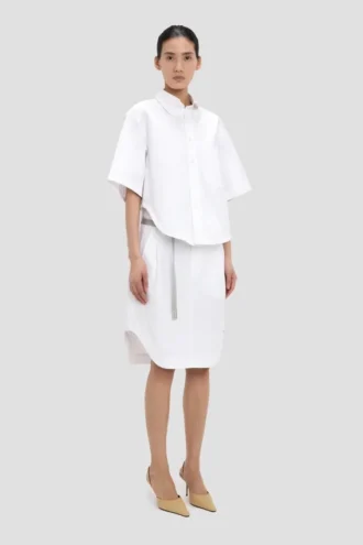 Trapeze-shirt in optisch wit