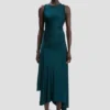 Twist-jurk in donkerblauwgroen Twist-jurk in donkerblauwgroen