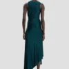 Twist-jurk in donkerblauwgroen Twist-jurk in donkerblauwgroen