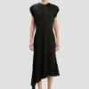 Twist Shoulder Dress in zwart Twist Shoulder Dress in zwart