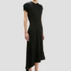 Twist Shoulder Dress in zwart Twist Shoulder Dress in zwart