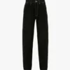 Twisted slouch-Jeans in gewassen zwart