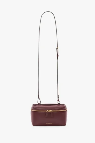 Vanity crossbody in bordeauxrood leer Vanity crossbody in bordeauxrood leer