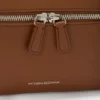 Vanity crossbody in donkerbruin leer