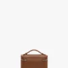 Vanity crossbody in donkerbruin leer