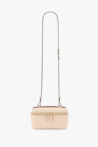 Vanity crossbody in lichtroze leer Vanity crossbody in lichtroze leer