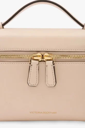 Vanity crossbody in lichtroze leer Vanity crossbody in lichtroze leer