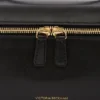 Vanity crossbody in zwart leer