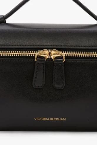 Vanity crossbody in zwart leer Vanity crossbody in zwart leer