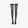 VB Monogram kanten hold-ups in zwart