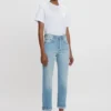 Victoria-jeans in lichtblauwe wassing
