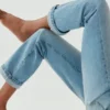 Victoria-jeans in lichtblauwe wassing