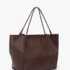 Victoria Travel Tote Bag in bordeauxrood leer