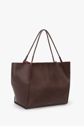 Victoria Travel Tote Bag in bordeauxrood leer Victoria Travel Tote Bag in bordeauxrood leer