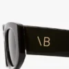 Zonnebril met monogramdetail in zwart